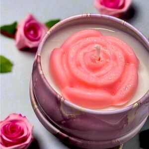 Rose Topped Candles